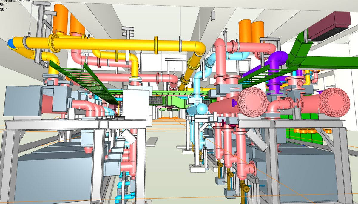 配管・機器のBIM 3Dモデル